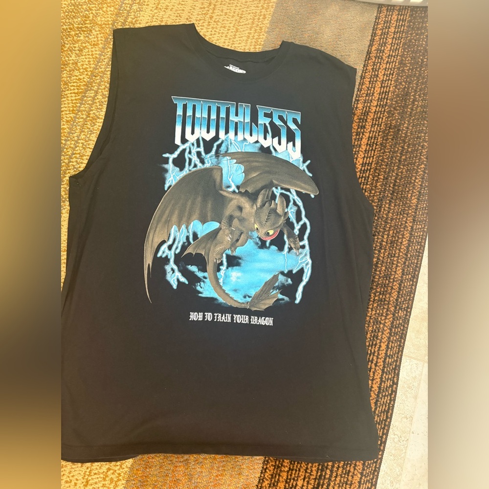 How to Train Your Dragon Black Toothless Metal Tank Top